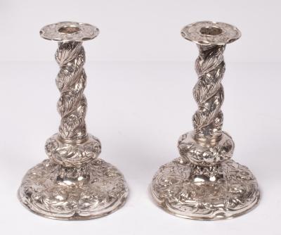 A pair of Dutch silver