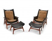 A PAIR OF DUX-STYLE UPHOLSTERE
