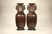 A PAIR OF EAGLEWOOD VASES<br>A