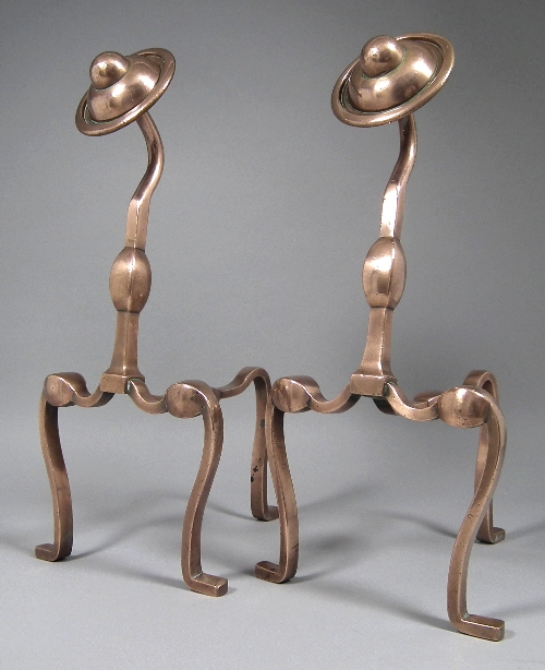 A pair of early 20th Century bronze