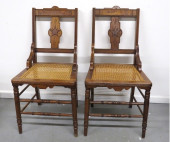 A PAIR OF EASTLAKE ERA CANED C