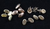 A pair of Edwardian 15ct gold