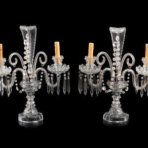 A Pair of Edwardian Cut Glass