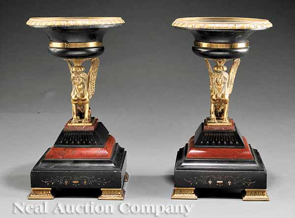 A Pair of Egyptian Revival Gilt