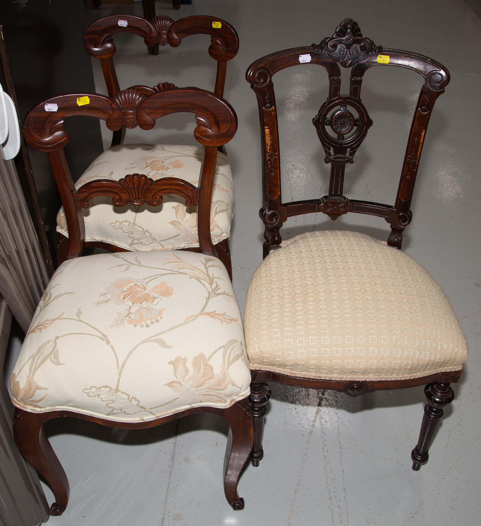 A PAIR OF EGYPTIAN REVIVAL MAHOGANY