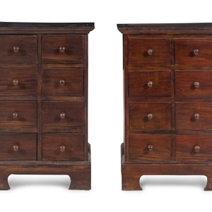 A Pair of Eight-Drawer Cabinets