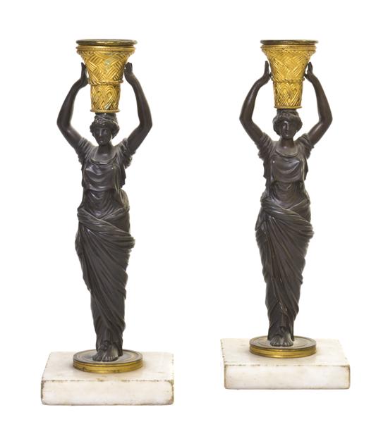 *A Pair of Empire Gilt and