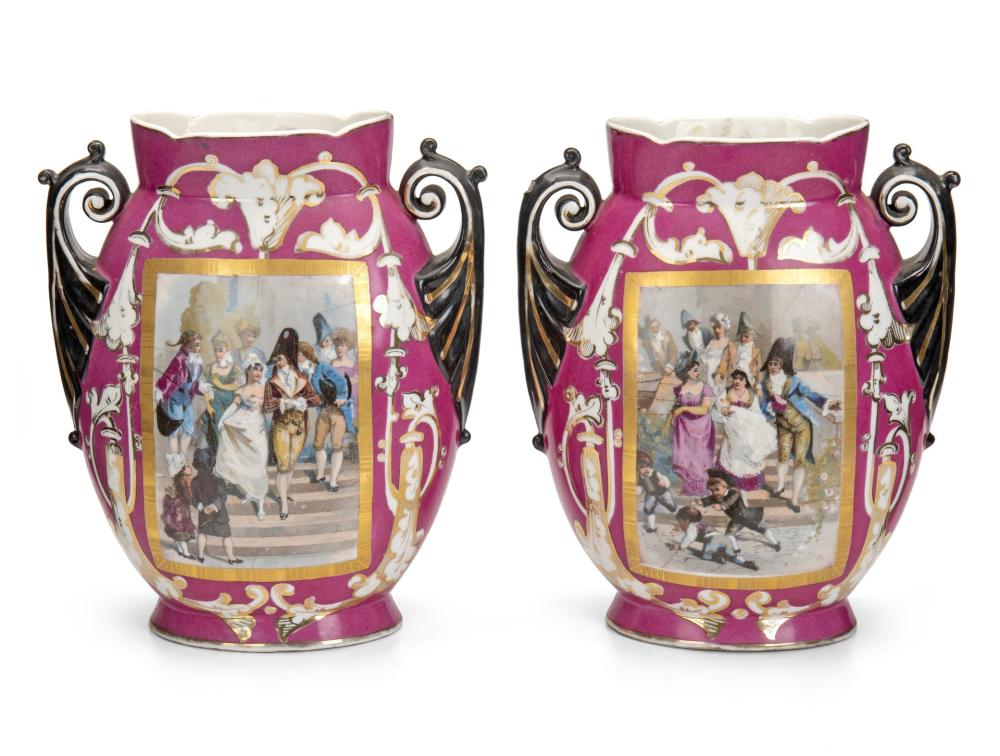 A PAIR OF EMPIRE PORCELAIN