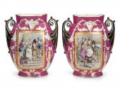 A PAIR OF EMPIRE PORCELAIN COM