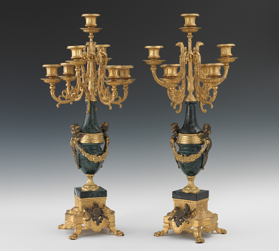 A Pair of Empire Style Marble and