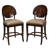 A PAIR OF EMPIRE STYLE SCALLOP