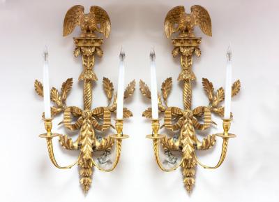 A pair of Empire style two-branch
