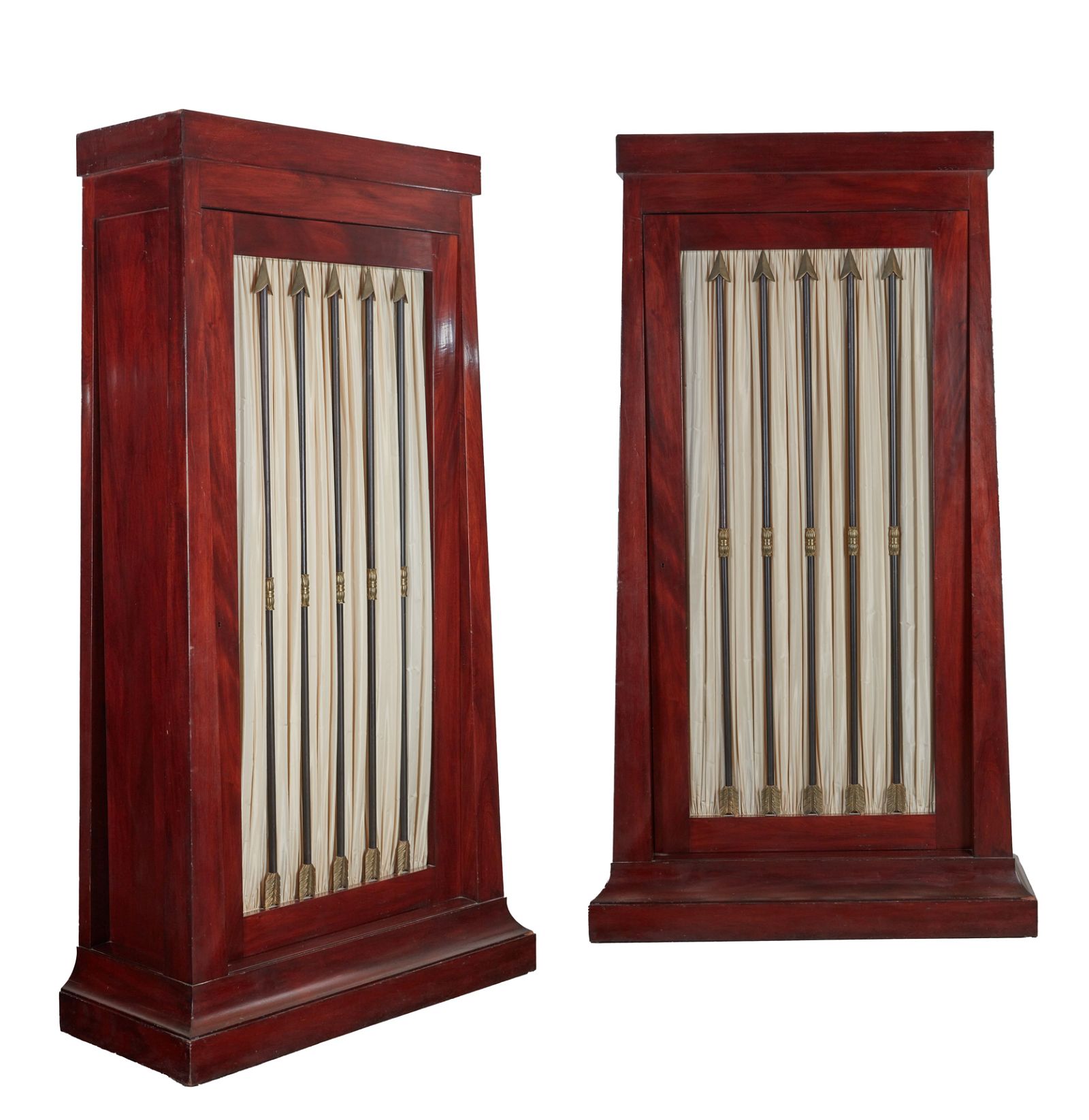 A PAIR OF EMPIRE STYLE MAHOGANY
