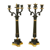 A PAIR OF EMPIRE STYLE PATINAT