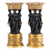 A Pair of Empire Style Gilt an