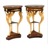 A PAIR OF EMPIRE STYLE GILT-ME