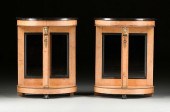 A PAIR OF EMPIRE STYLE MARBLE