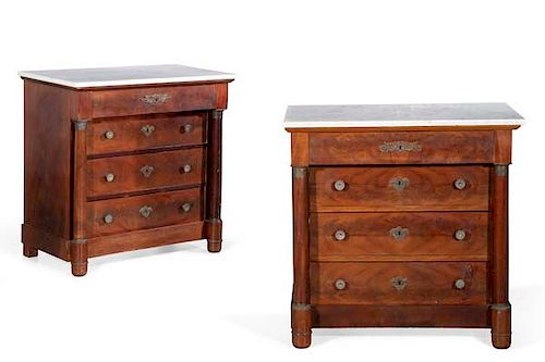 A PAIR OF EMPIRE STYLE MAHOGANY