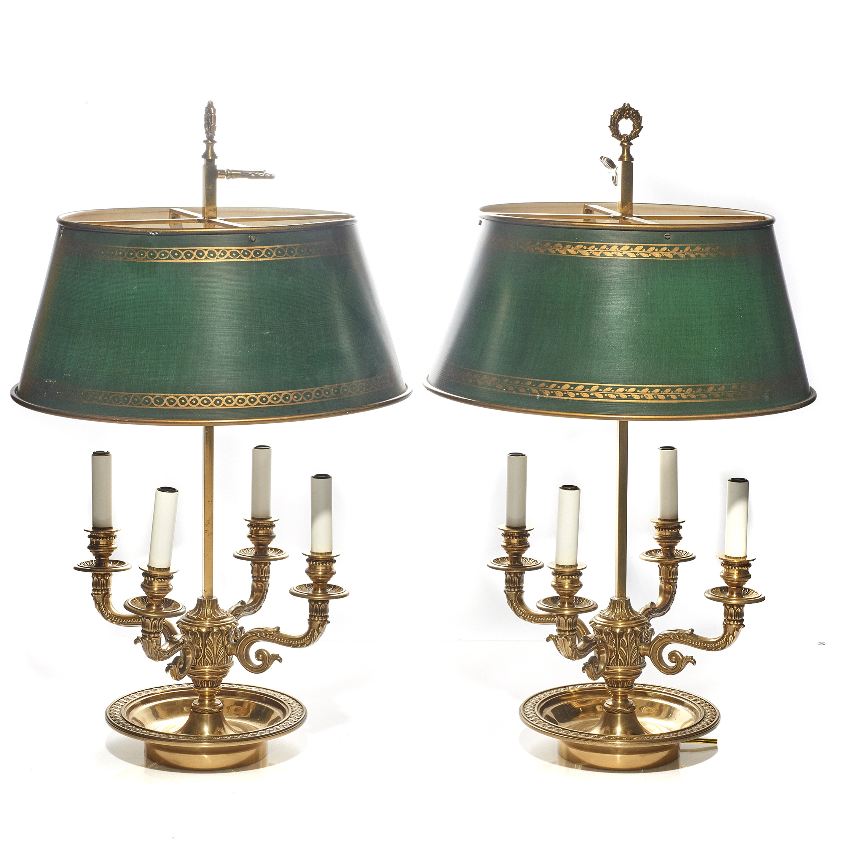 A PAIR OF EMPIRE STYLE BOUILLOTTE