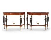 A PAIR OF EMPIRE-STYLE DEMILUN