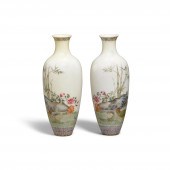 A PAIR OF ENAMELED EGGSHELL PO