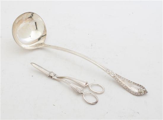 * A Pair of English Silver Grape