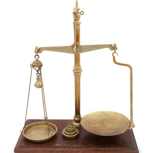 A Pair of English Brass Scales with
