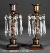 A Pair of English Bronze Figur