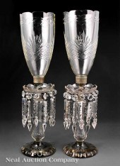 A Pair of English Cut Glass Pr