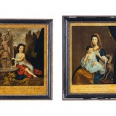 A Pair of English Mezzotints o