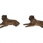 A Pair of English Painted Terr