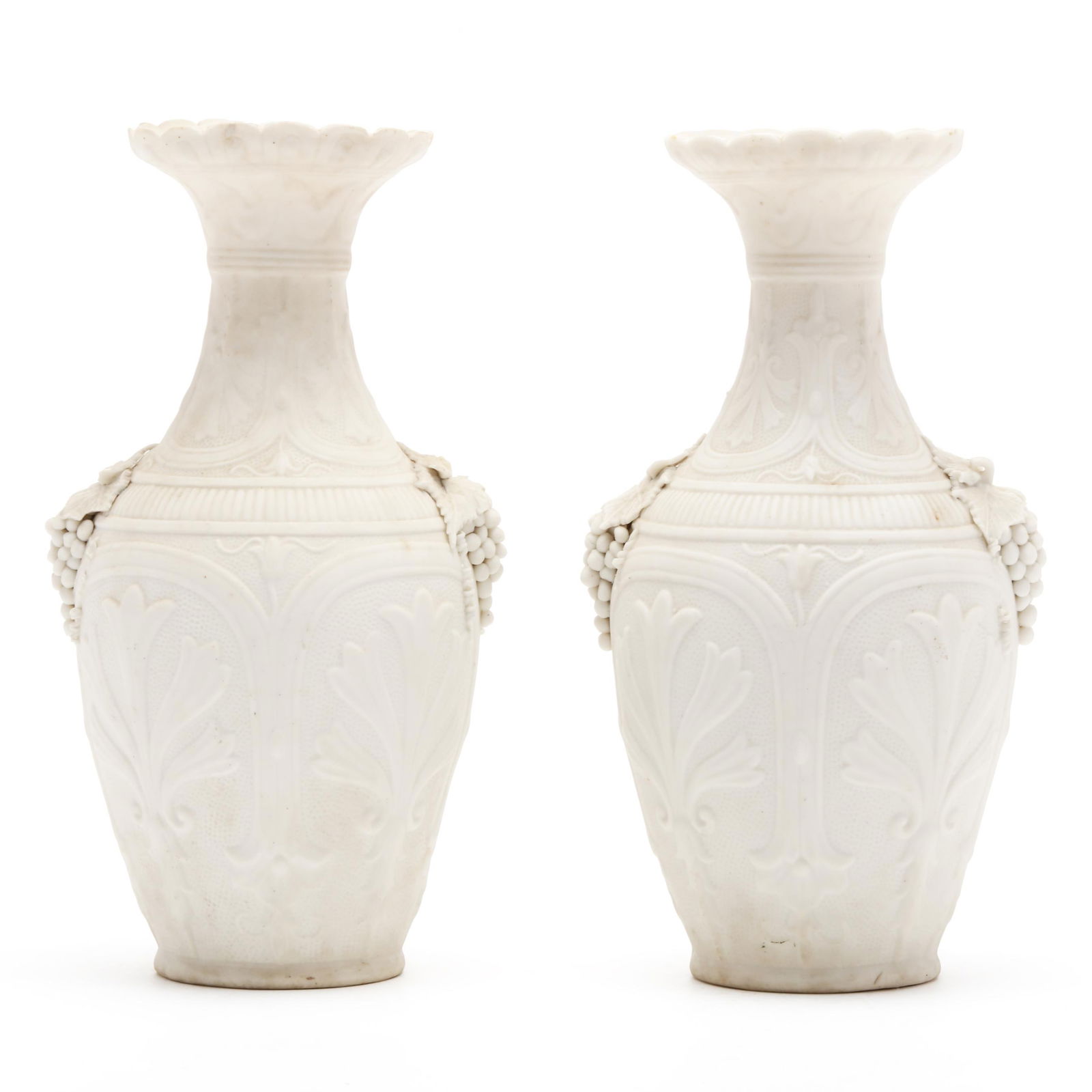 A PAIR OF ENGLISH PARIAN WARE