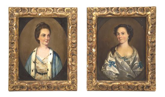 A Pair of English Portraits on