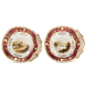 A PAIR OF ENGLISH SHELL DESSER