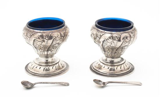 A Pair of English Silver Salt