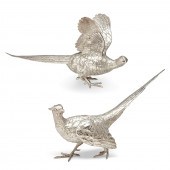 A PAIR OF ENGLISH SILVER MODEL