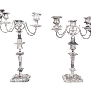 A Pair of English Silver-Plate