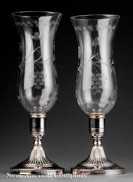 A Pair of English Silverplate and