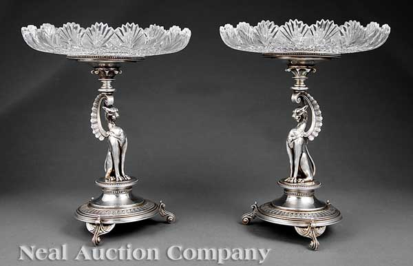 A Pair of English Silverplate and