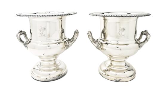 *A Pair of English Silverplate Wine