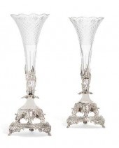 A PAIR OF ENGLISH SILVERPLATE