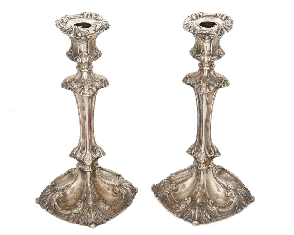 A PAIR OF ENGLISH STERLING SILVER