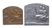 A PAIR OF EUROPEAN ART MEDALS/