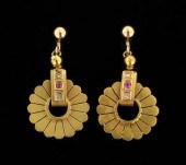 A Pair of European Gold Earcli