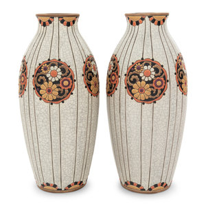 A Pair of Faïenceries et Emaux de