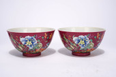 A PAIR OF FALANGCAI 'FLORAL' B