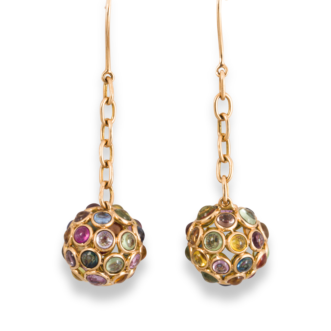 A PAIR OF FANCY COLORED SAPPHIRE
