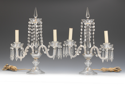 A Pair of Fancy Crystal Candle