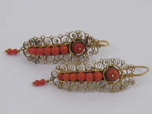 A pair of Far Eastern earrings in