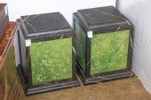 A PAIR OF FAUX MARBLE AND SPEC